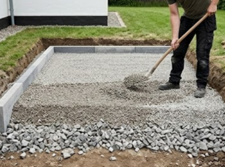 Byg et flot h�jbed med st�ttemursten