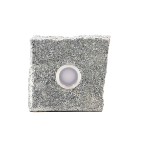 Mini Chaussesten med Cosmos 0,6W LED lampe, Lysebl, 9x9x4-6 cm.