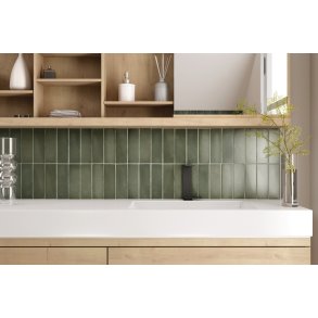  Vareprve af Ceramica Como Petring 6,5x20 cm. Mrkegrn mat