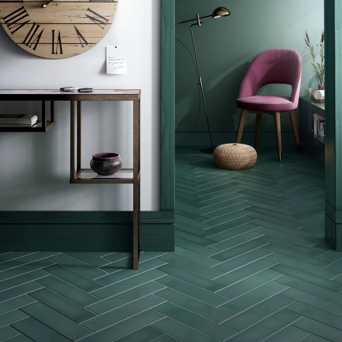 Ceramica Como Sticks - Mørkegrøn Mat - Keramiske Fliser - DKfliser.dk ApS