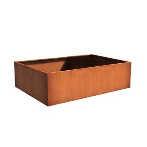 H�jbed i cortenst�l 234x120x40 cm.