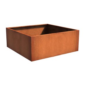  H�jbed i cortenst�l 80x80x40 cm.