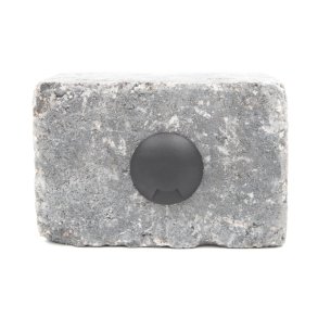 Holmegaard Kantblok Sort/Koks 14x21x14 med Vega 0,75W, LED lampe LBJ