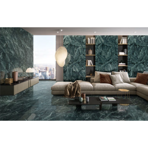 TDM Revolution - Verde Saint Denis / Mrkegrn 7x60 cm. Poleret Sokkelliste