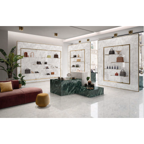  TDM Revolution - Thassos / Hvid 7x60 cm. Poleret Sokkelliste