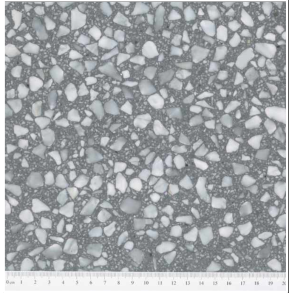 Terrazzo Flise Silver 40x40 cm.