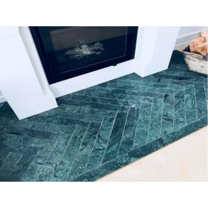 Grn Marmor Sildeben 6x40x1,2 cm. Poleret