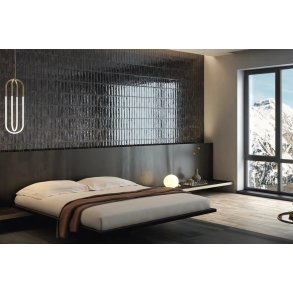 Metallica Brick 6x24 cm. Sort Blank